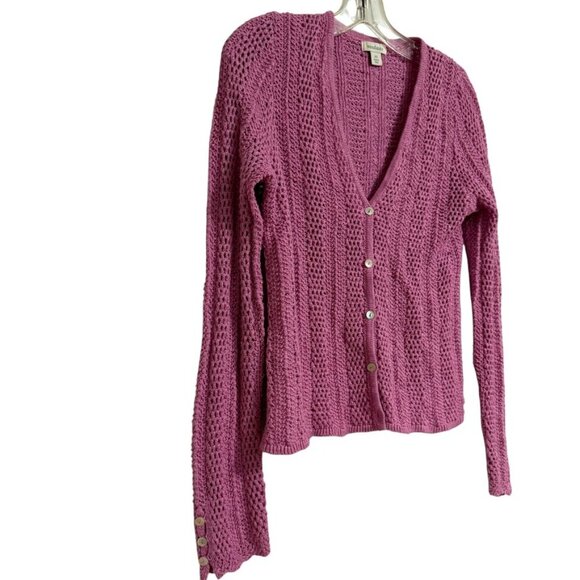 Sundance Lilac‎ Crochet Cardigan Sweater SZ XS Twee Summer - Picture 7 of 9
